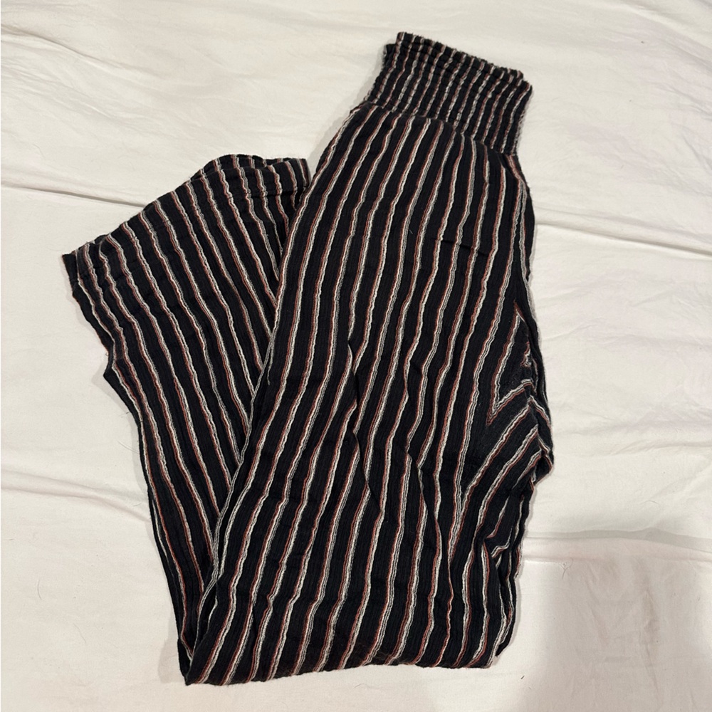 Billabong Black and Pink Striped Pants
